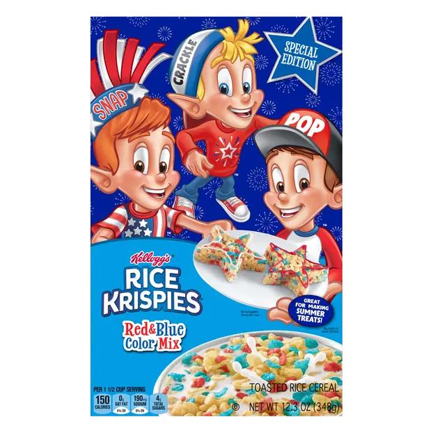 Red & Blue Color Mix Toasted Rice Cereal