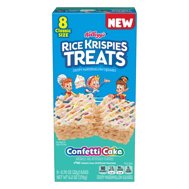 Treats Confetti Cake Crispy Marshmallow Bars 8 ct