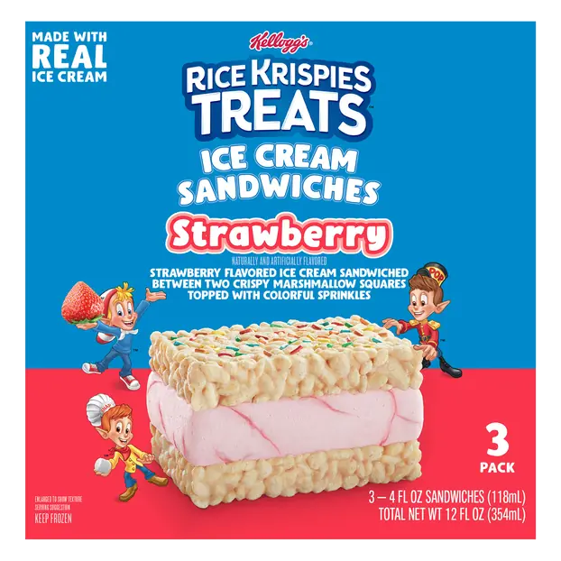 Treats Strawberry Ice Cream Sandwiches - 3 ct