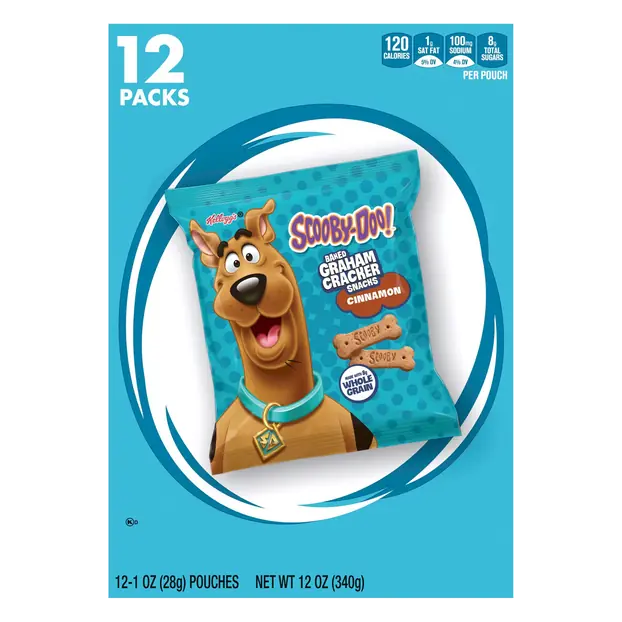 Scooby-Doo! Cinnamon Graham Crackers Packs - 12 ct