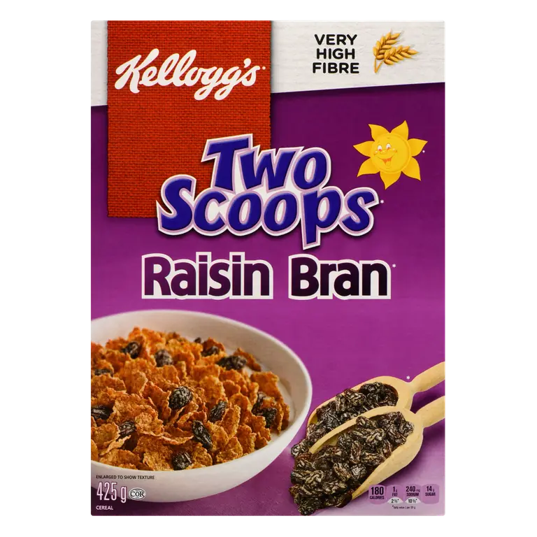 Two Scoops Cereal Raisin Bran 425 g