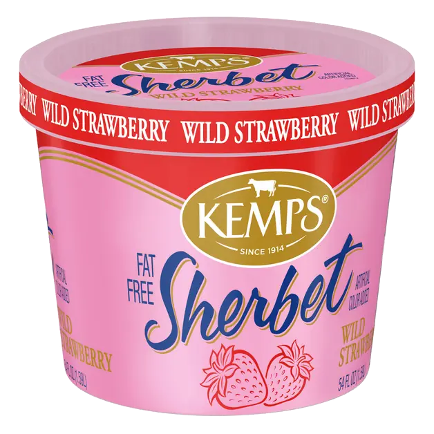 Kemps Fat Free Wild Strawberry Sherbet 54 fl oz