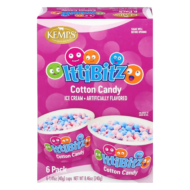 IttiBitz Cotton Candy Ice Cream Cups - 6 ct