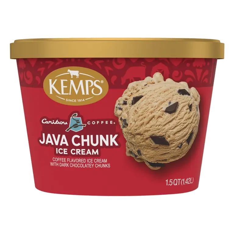 Kemps Caribou Coffee Java Chunk Premium Ice Cream, 48oz: 10% Milk Fat