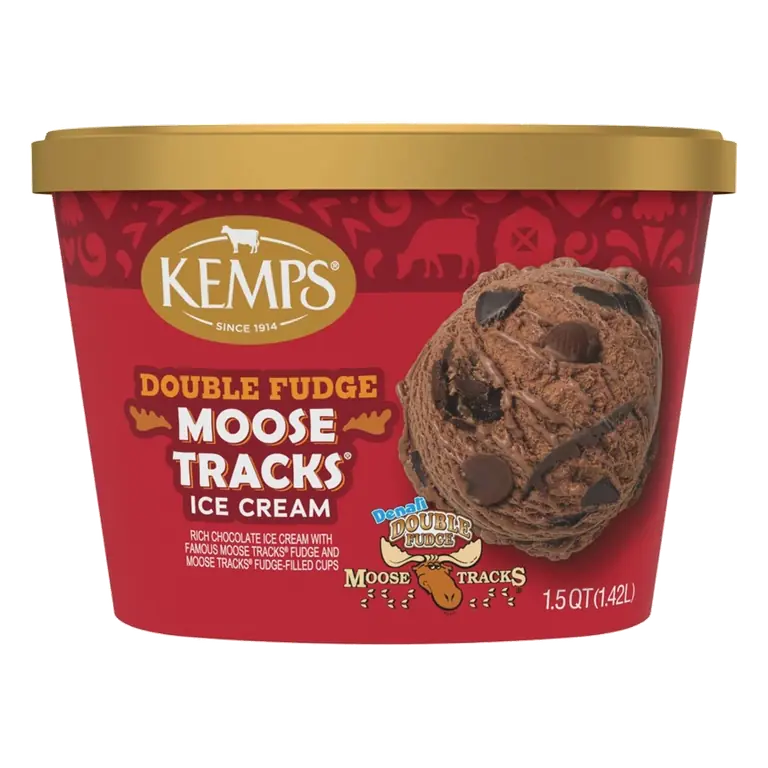 Kemps Double Fudge Moose Tracks Ice Cream, 48oz: 10 Percent Milk Fat