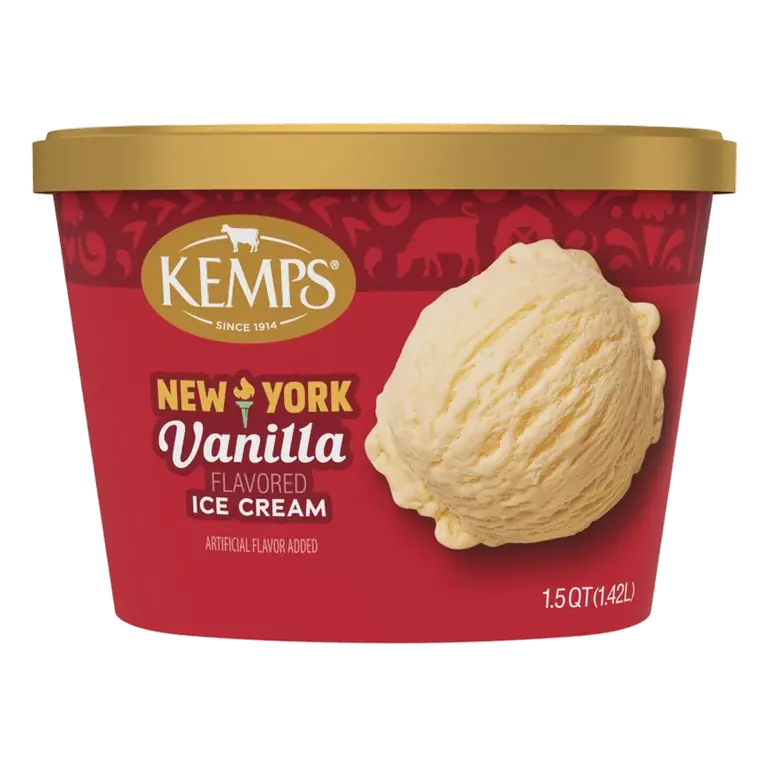 Kemps New York Vanilla Premium Ice Cream, 48oz: REAL Seal Certified, 10% Milk Fat