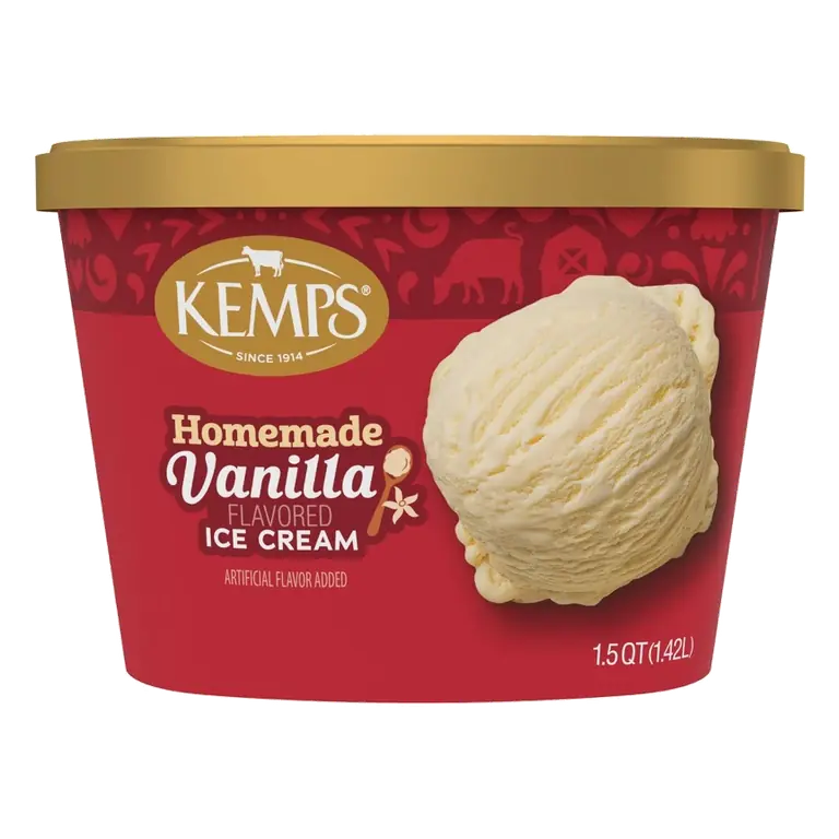 Kemps Old Fashioned Homemade Vanilla, 48oz: REAL Seal, 10 Percent Milk Fat