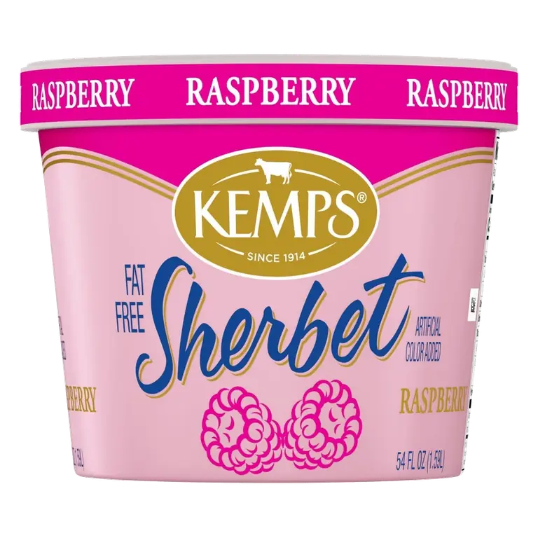 Kemps Raspberry Sherbet, 54oz: REAL Seal Certified