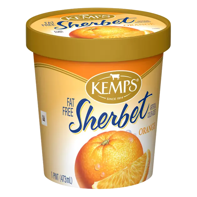 Kemps Orange Sherbet Fat Free Ice Cream
