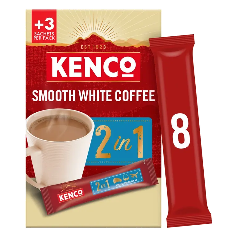 2 In 1 Smooth White Coffee 8 Sachets