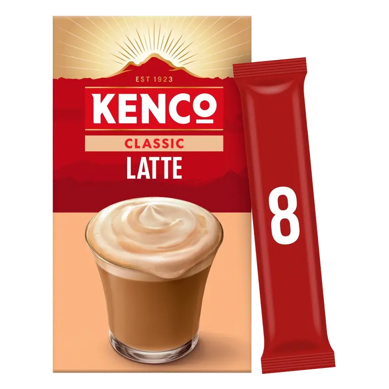 Latte Instant Coffee Sachets 8 Pack