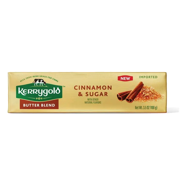 Kerrygold Irish Grass-fed Cinnamon and Sugar Salted Stick Butter, 3.5oz