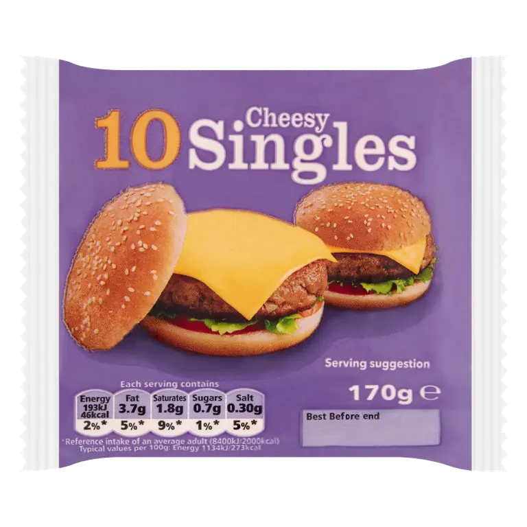 10 Cheesy Singles 170g