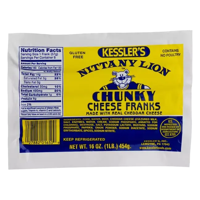 Nittany Lion Franks, Cheese, Chunky