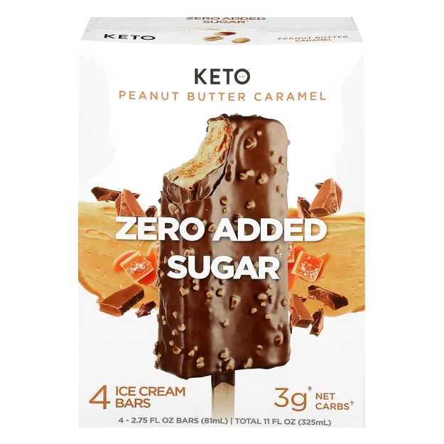 Zero Sugar Added Peanut Butter Ice Cream Bars - 4 ct