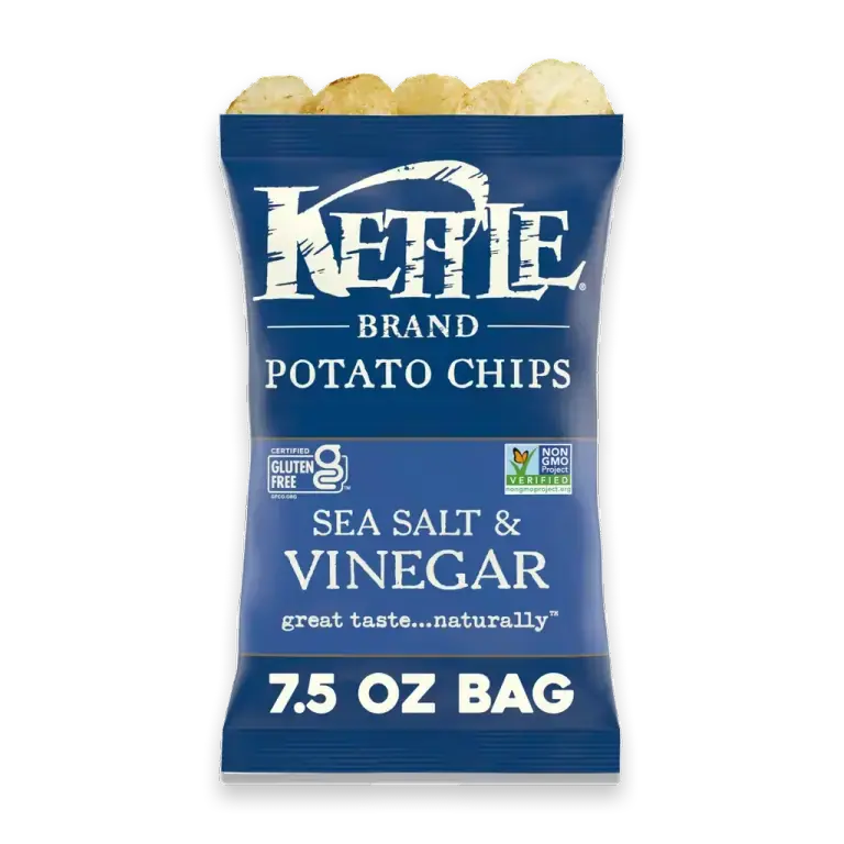 Sea Salt And Vinegar Kettle Potato Chips 7.5 Oz Bag
