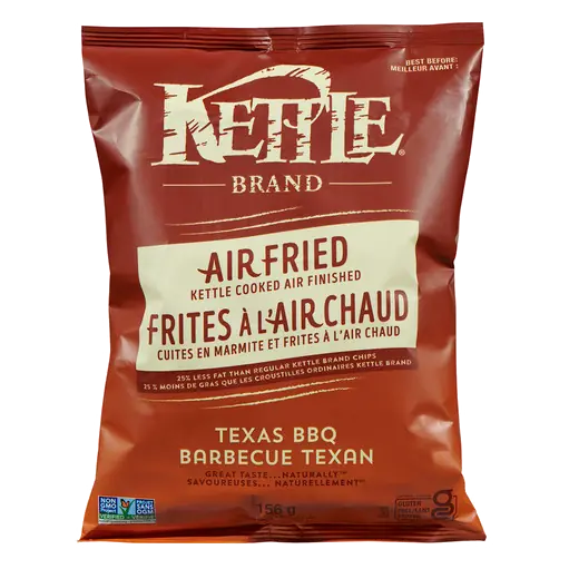 Kettle Brand Potato Chips Air Fried Texas BBQ 156 g
