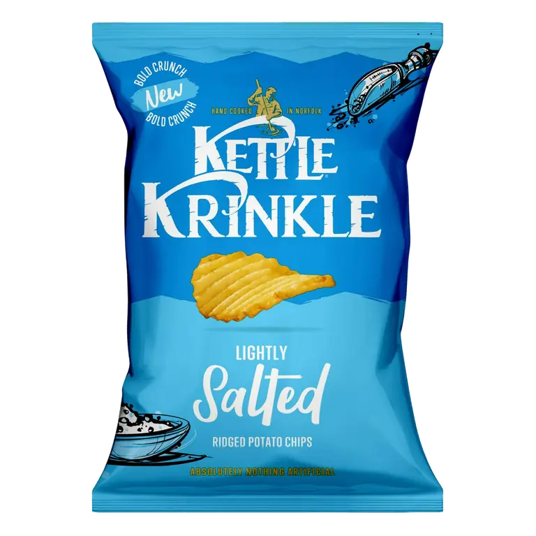 Krinkle 130g Lightly Salted Ridged Potato Chips