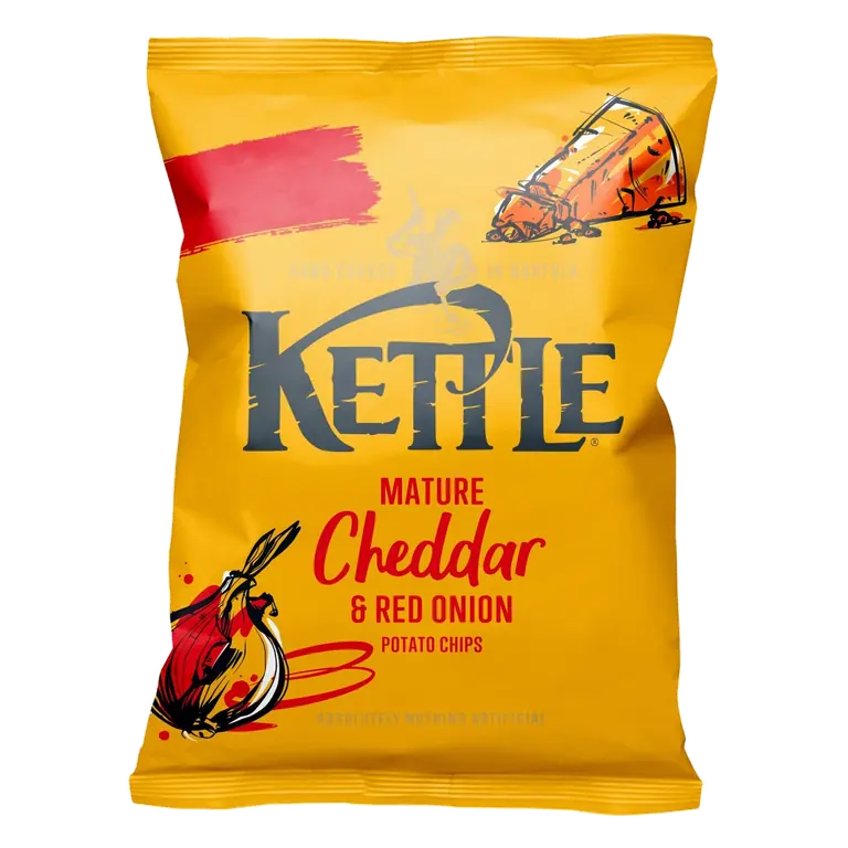 Mature Cheddar & Red Onion Potato Chips 130g
