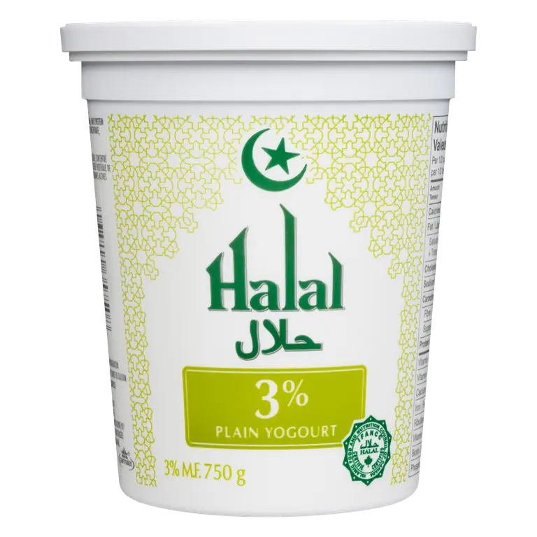 Halal 3% Plain Yogurt 750 g