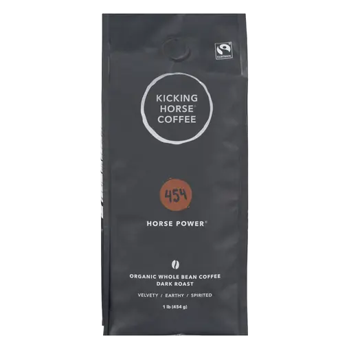 Kicking Horse Organic Whole Bean Coffee Dark Horse Power 454 g
