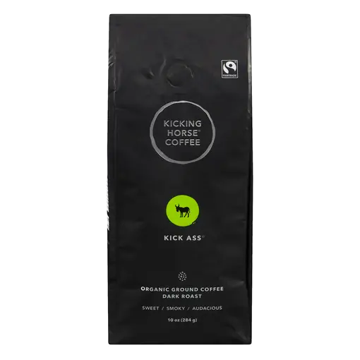 Organic Ground Coffee Kick Ass Dark Roast 284 g