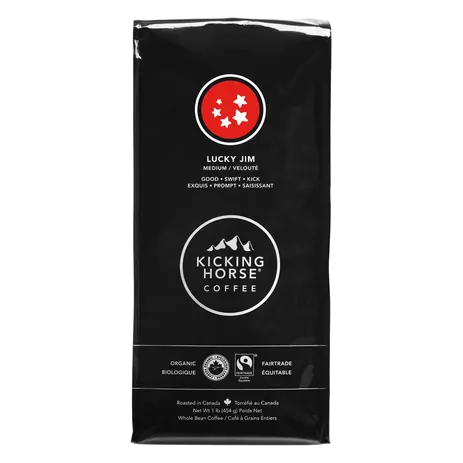 Organic Whole Bean Coffee Lucky Jim Medium 454 g
