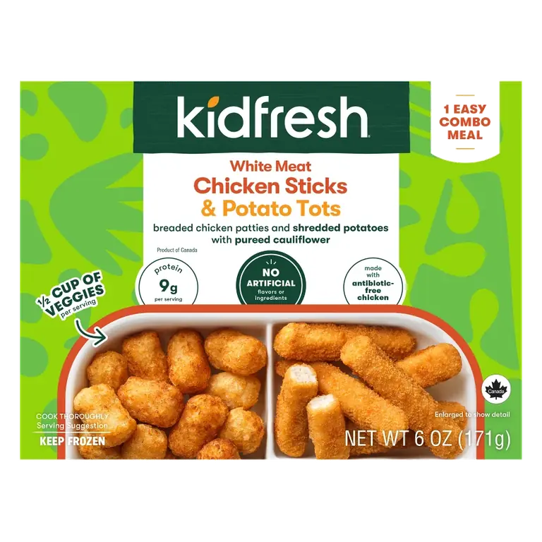 Kidfresh Chicken Sticks and Tots Meal, 6oz