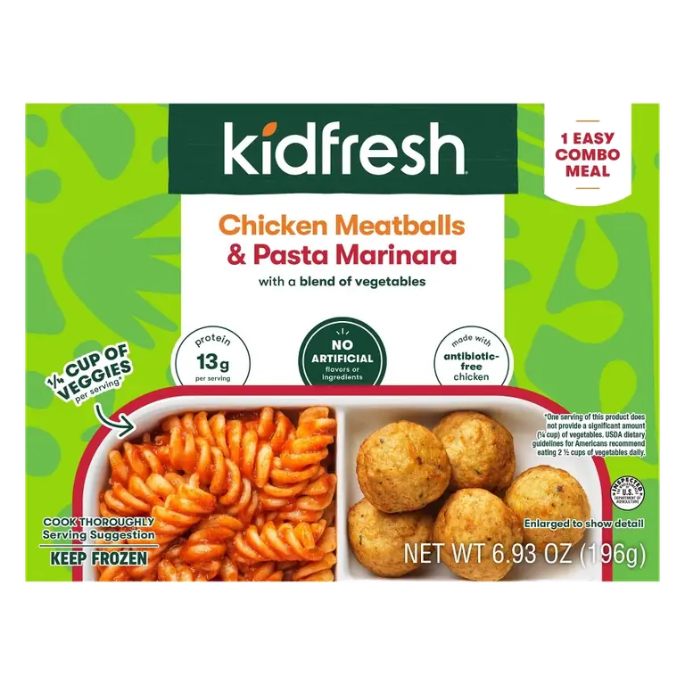 Kidfresh Frozen Chicken Meatballs & Pasta Marinara, 6.9oz