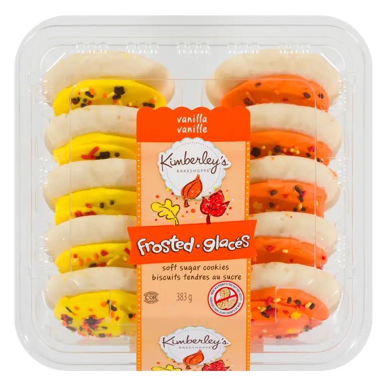 Frosted Harvest Orange and Yellow Cookies 383 g (frozen)