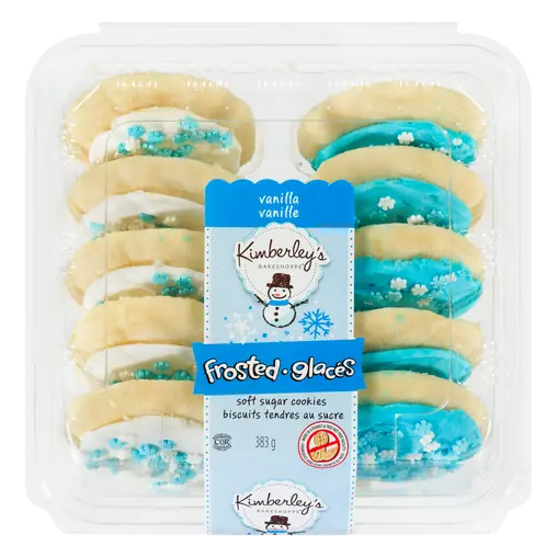 Frosted Holiday Blue And White Cookies 383 g (frozen)