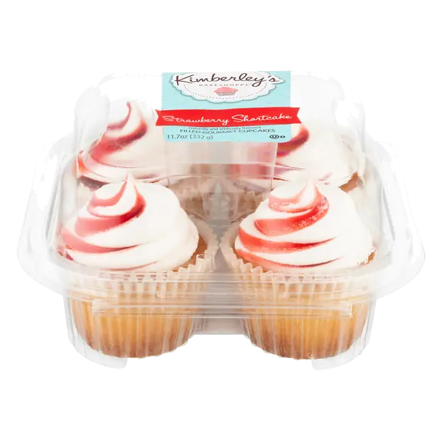 Strawberry Shortcake Gourmet Cupcakes - 4 ct