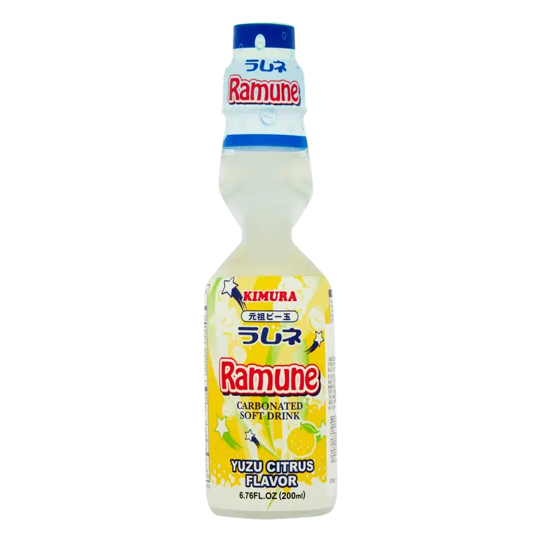 Ramune Carbonated Soft Drink Yuzu Citrus Flavor 200ml