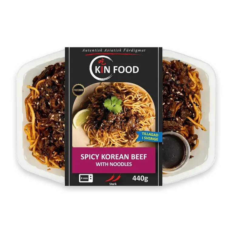 Färdigmat Spicy Koreansk Biff med nudlar 440g