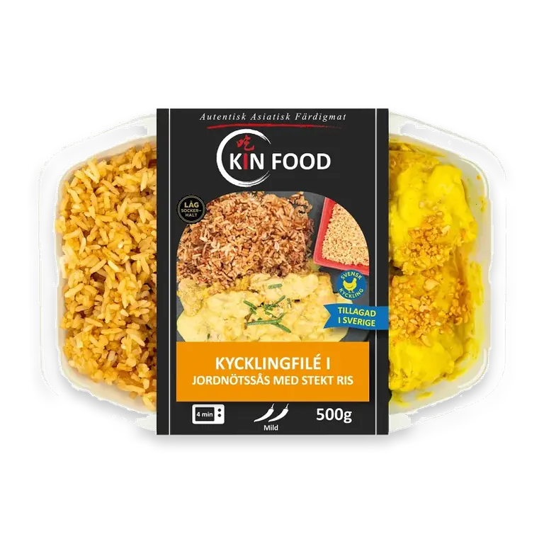 Thai Kycklingfilé i Jordnötssås med Ris 500g