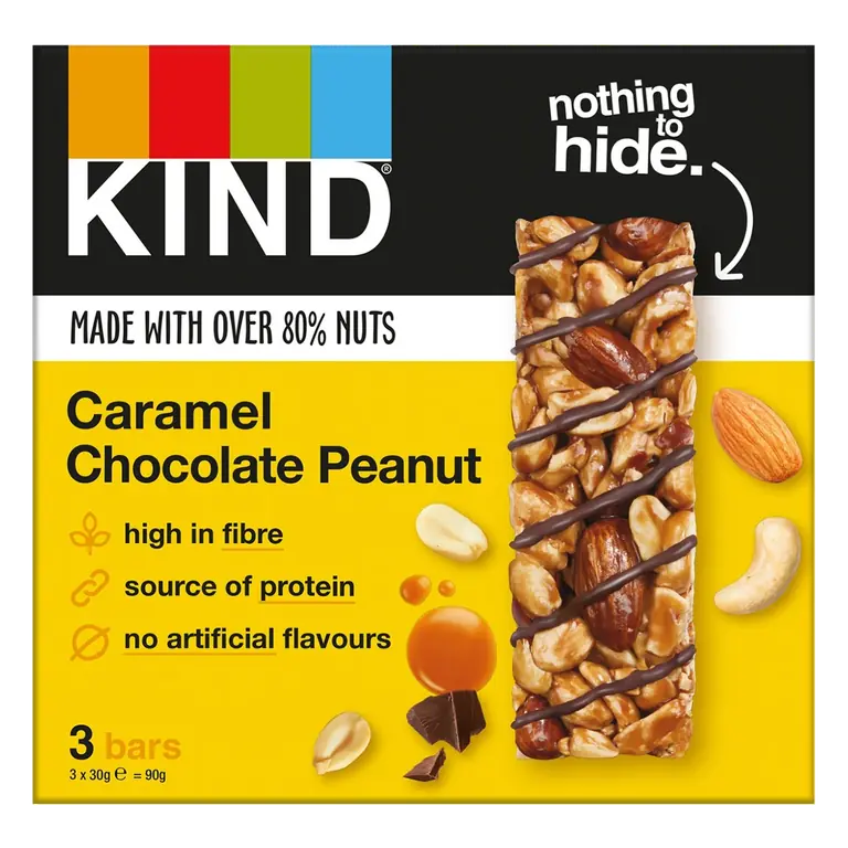Caramel Chocolate Peanut Bars 3x30g