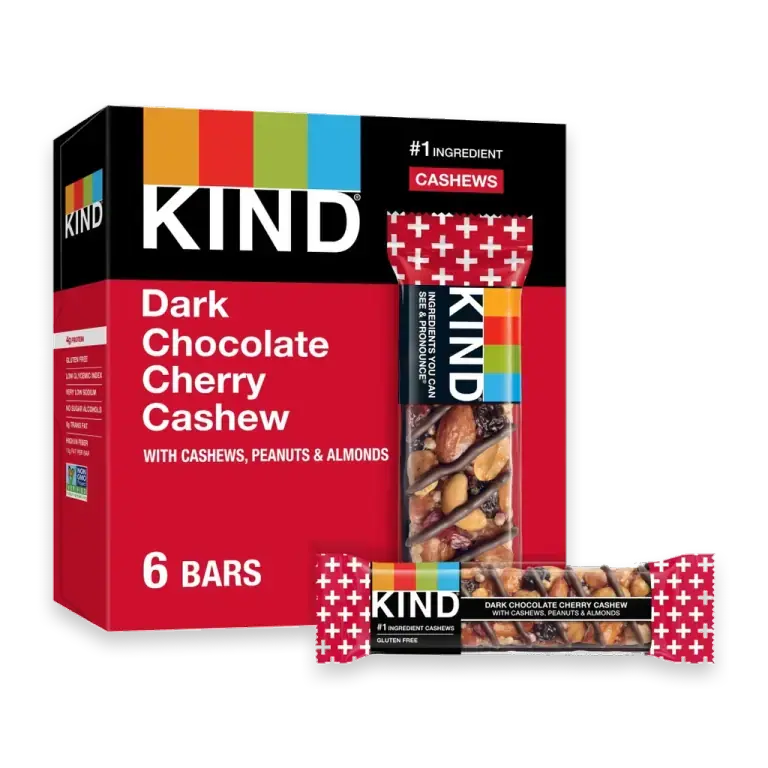 Dark Chocolate Cherry Cashew Fruit and Nut Bars