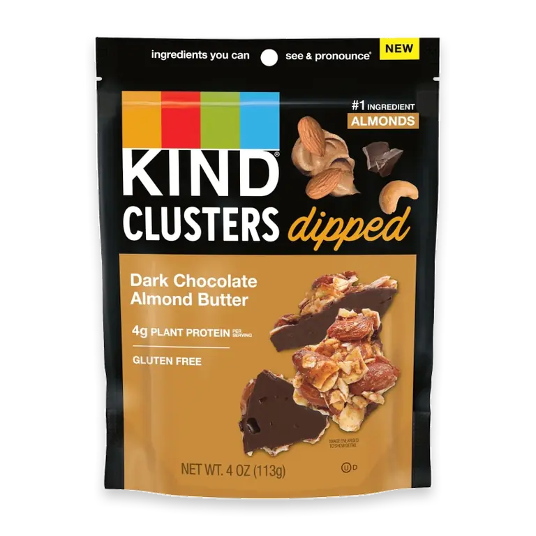 Dipped Clusters Gluten Free Dark Chocolate Almond Butter Snack Mix
