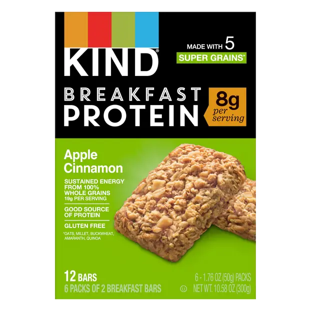 Gluten Free Apple Cinnamon Protein Breakfast Bars - 6 ct