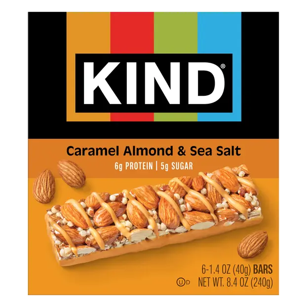 Gluten Free Caramel Almond & Sea Salt Bars - 6 ct