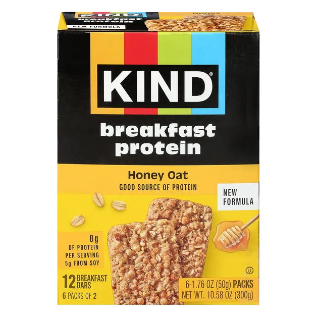 Gluten Free Honey Oat Protein Breakfast Bars - 6 ct