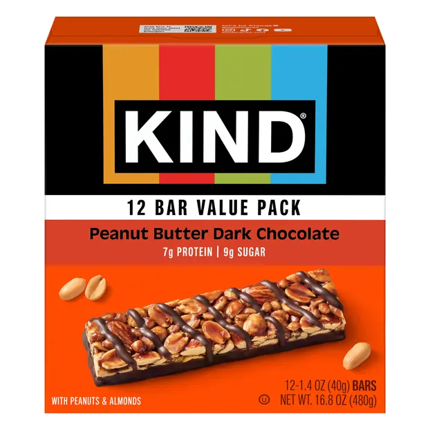Gluten Free Peanut Butter Dark Chocolate Value Pack Bars - 12 ct