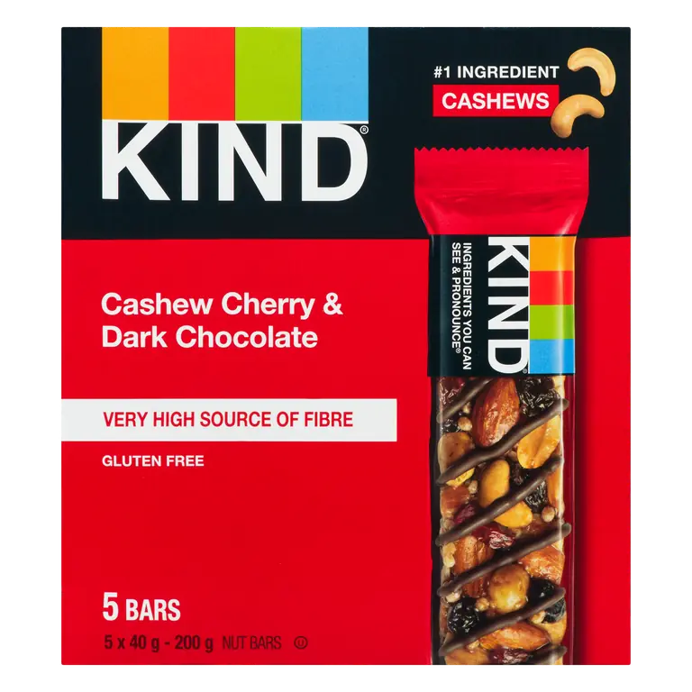 Gluten-Free Snack Bar Chocolate Cherry Cashew 5 x 40 g