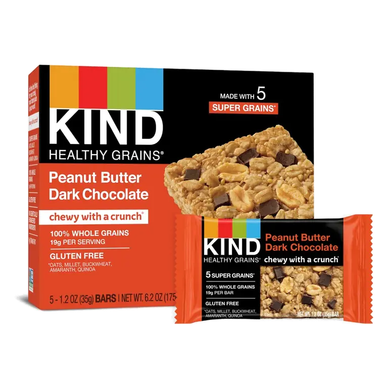 Healthy Grains Chewy with a Crunchy, Peanut Butter Dark Chocolate