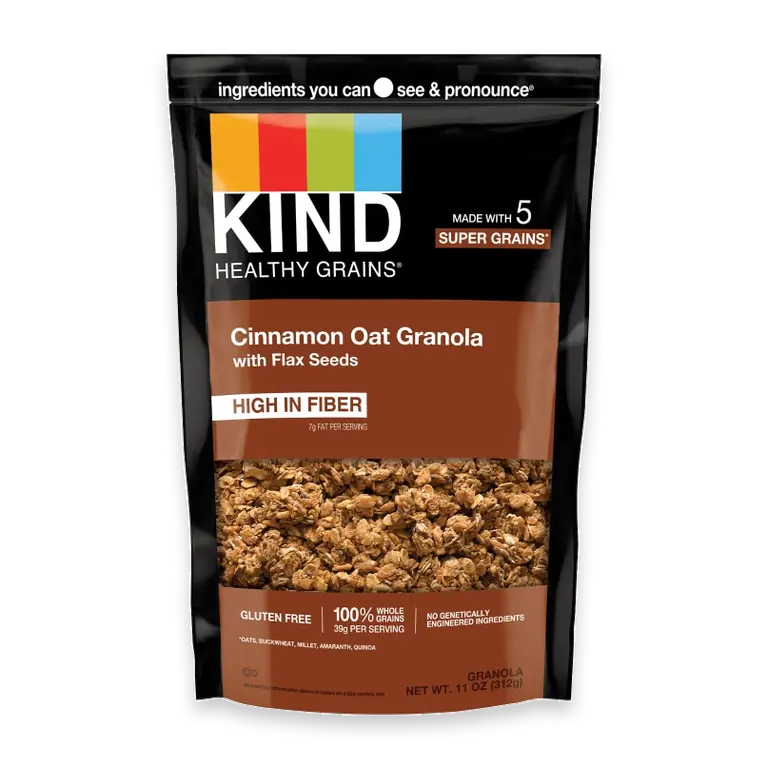 Healthy Grains Cinnamon Oat with Flax Seeds Granola Clusters