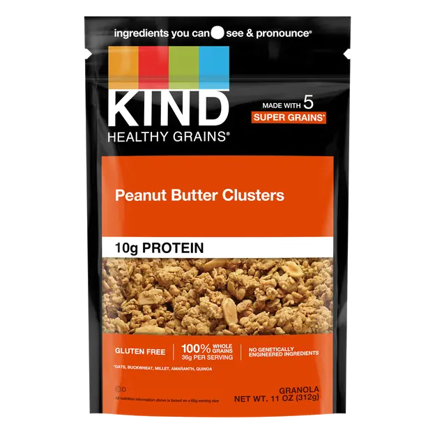 Healthy Grains Gluten Free Peanut Butter Clusters Protein Granola