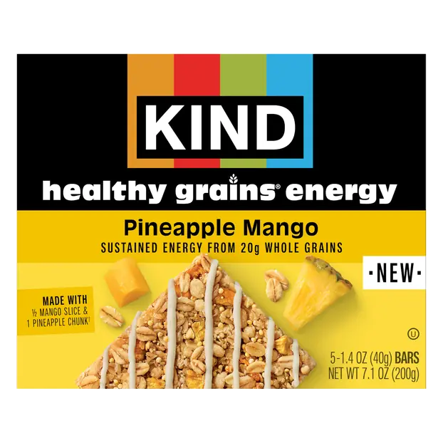 Healthy Grains Pineapple Mango Energy Bars - 5 ct