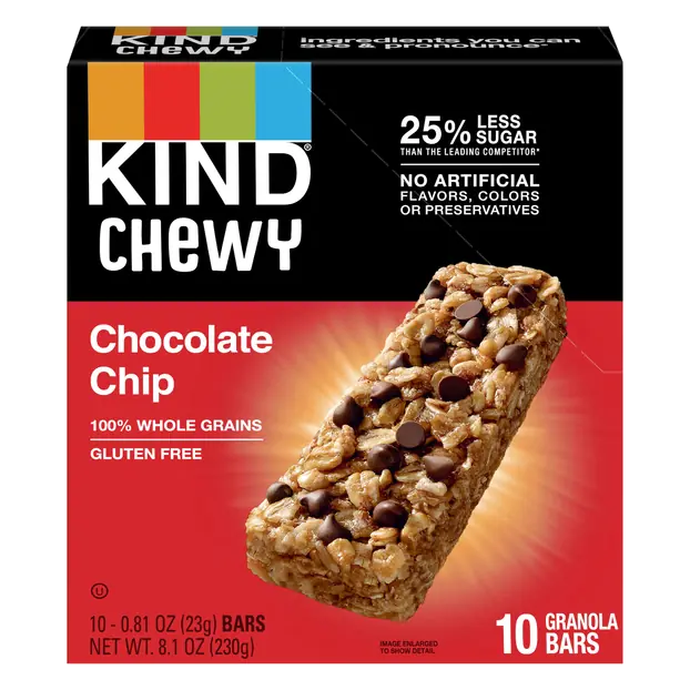 Kids Gluten Free Chewy Chocolate Chip Granola Bars - 10 ct