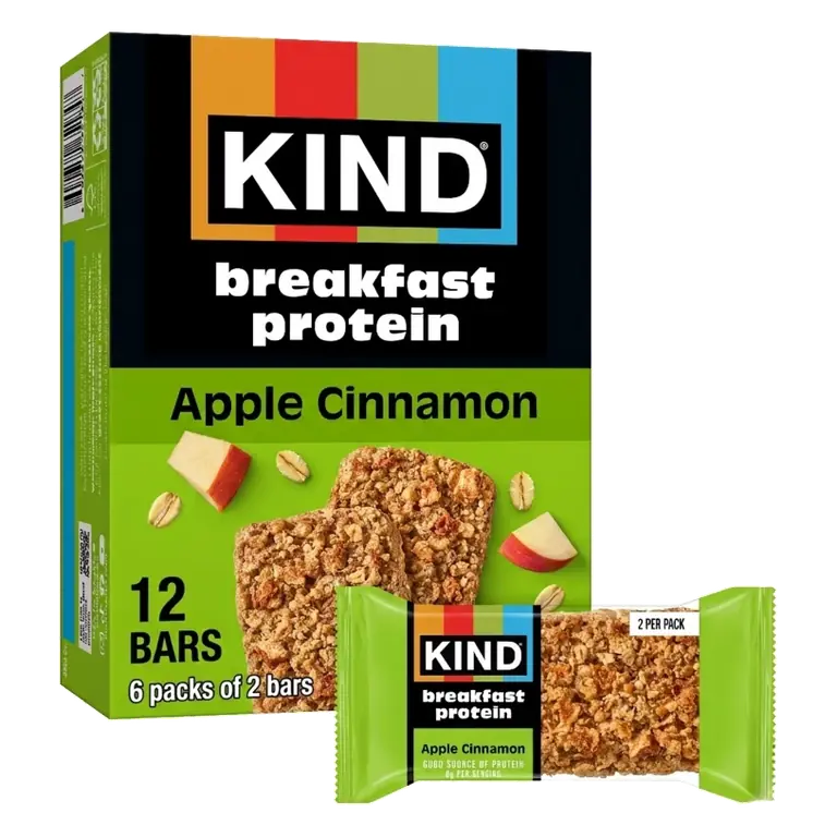 KIND Breakfast Protein Bars Apple Cinnamon - 8g Protein - 10.58oz/12ct
