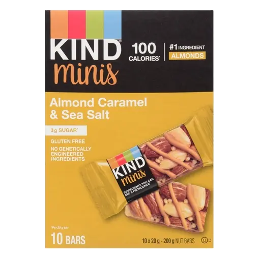 Gluten-Free Minis Nut Bars Almond Caramel & Sea Salt 10 x 20 g